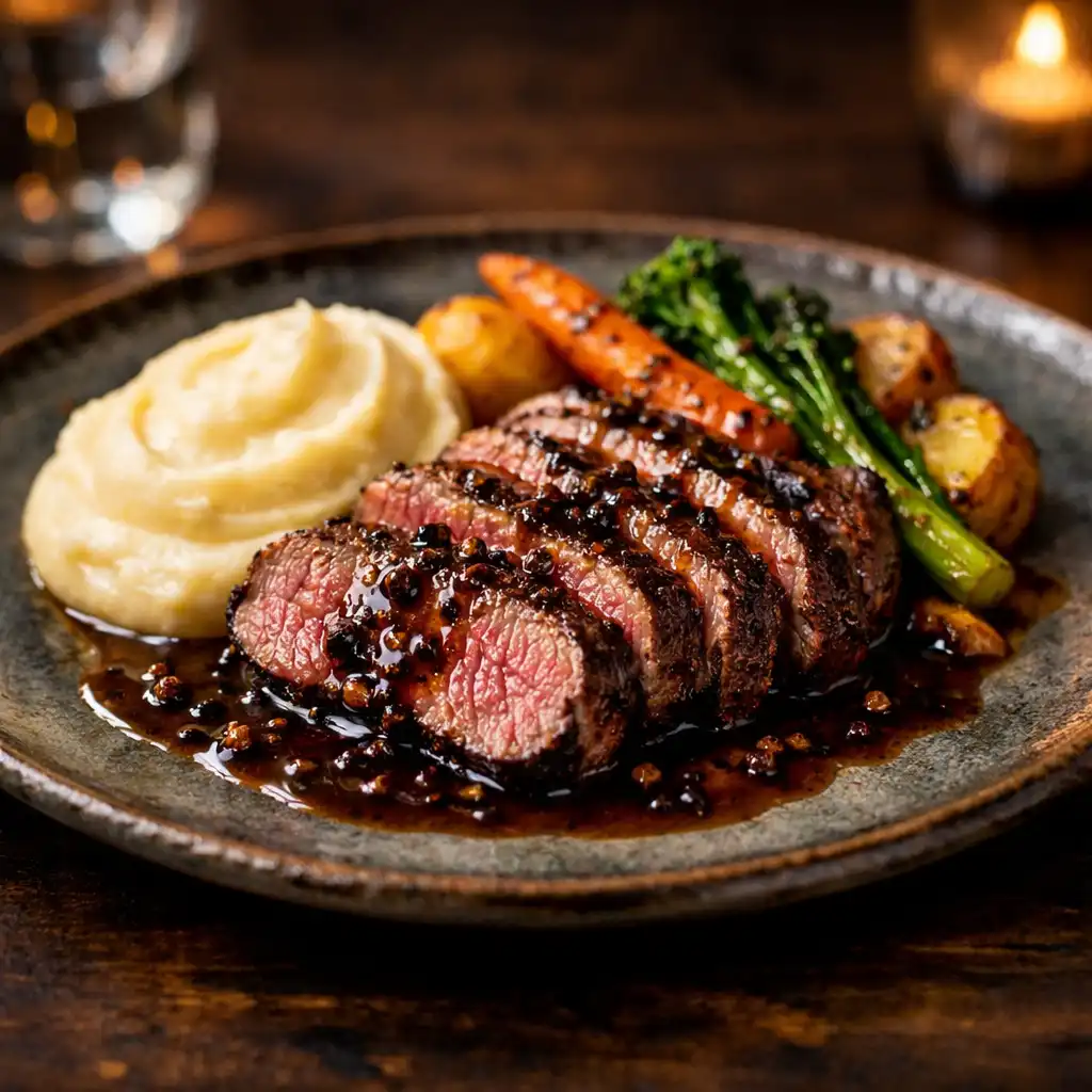 Filet de bœuf, jus corsé au poivre de Sichuan