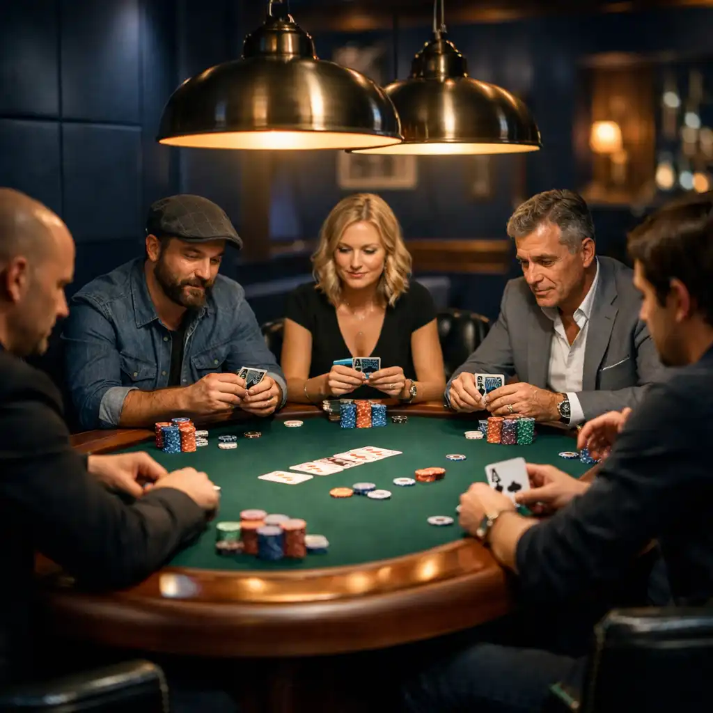 Table de poker physique au Salon de Poker du Salon Acacia